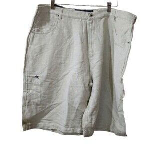 Phat Farm Vintage 90s Y2K Chambray Linen Blend Baggy Streetwear Shorts 42